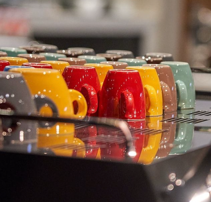 ფერადი ჭიქა - ფირუზისფერი, ამერიკანო