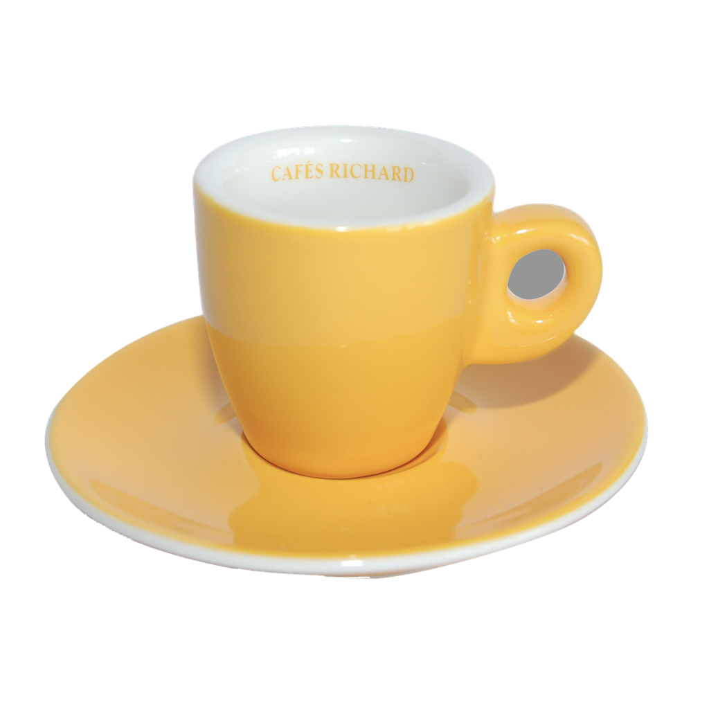 Espresso coffee cup, yellow