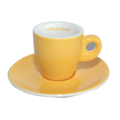Espresso coffee cup, yellow