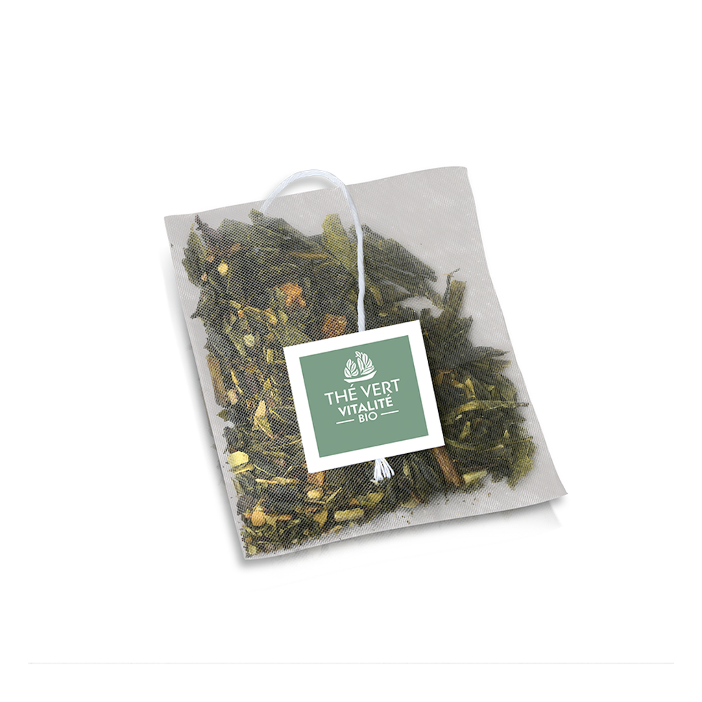 Thé Vert Vitalité, ჩაი სიცოცხლის ძალა, ორგანული, პაკეტებში, 24ც