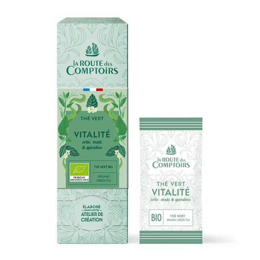 Thé Vert Vitalité, ჩაი სიცოცხლის ძალა, ორგანული, პაკეტებში, 24ც